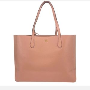 Tory Burch (85984) Blake Large Pink Moon Pebbled Leather Shoulder Tote Handbag